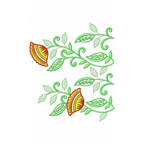 Flower Plant Embroidery Design 22325