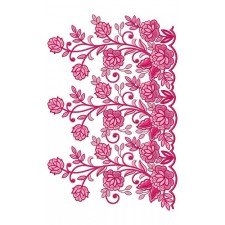 Flora Big Border Embroidery Design 22627