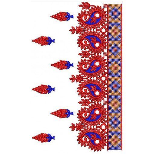 Party Wear Saree Border Embroidery Design 22668