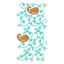 Mango Border Embroidery Design 22911