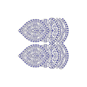 Damask Seamless Pattern Ornamental Border Embroidery Design 23088