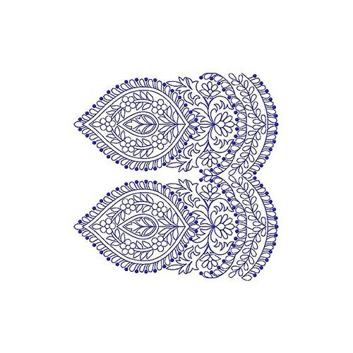 Damask Seamless Pattern Ornamental Border Embroidery Design 23088