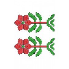 Beautiful Flower Border Embroidery Design 23089