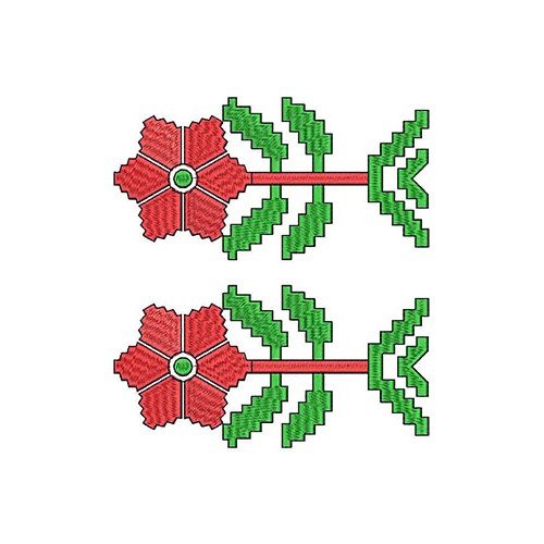 Beautiful Flower Border Embroidery Design 23089