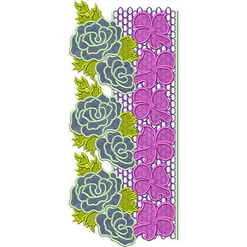 Flower Border Embroidery Design 23097