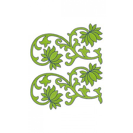 Poinsettia Floral Border Embroidery Design 23111