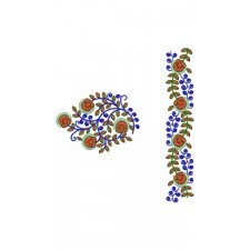 Flowering Eyelet Border Embroidery Design 23112