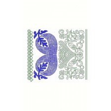Scalloped Daisy Repeating Border Embroidery Design 23113