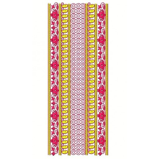 Full flower Border Embroidery Design 23116