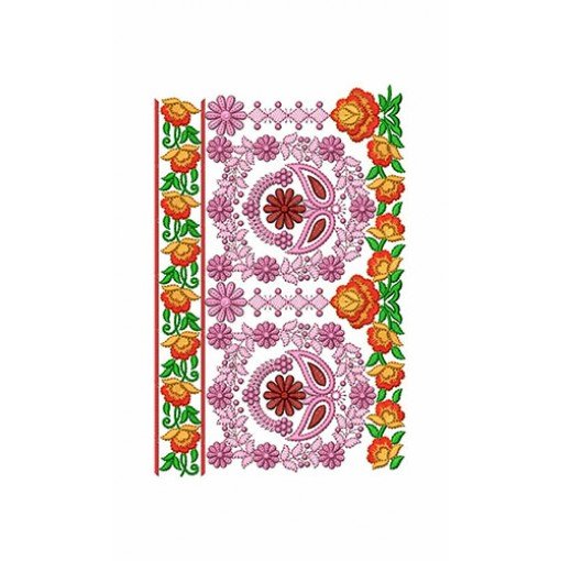 Attractive Border Embroidery Design 23198