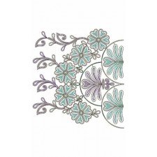 Floral Chain Stitch Border Embroidery Design 23248