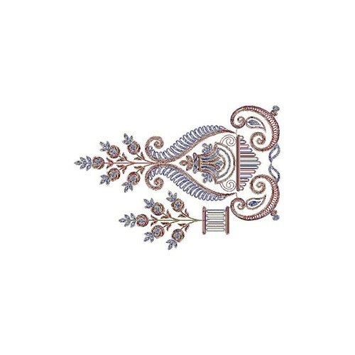 Floral Border Embroidery Design 23259