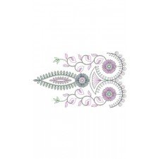 Floral Chain Stitch Border Design 23276