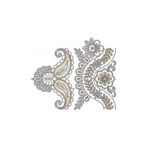 Mexican Chain Stitch Embroidery Border Design 23297