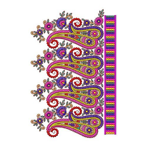 Attractive Big Border In Embroidery Design 23448