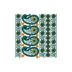 Border Design On Dress 23463