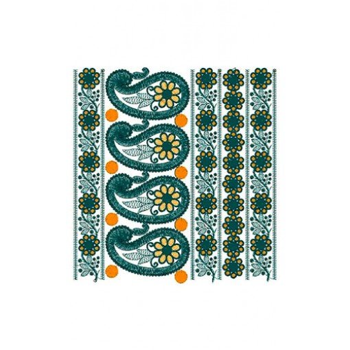 Border Design On Dress 23463