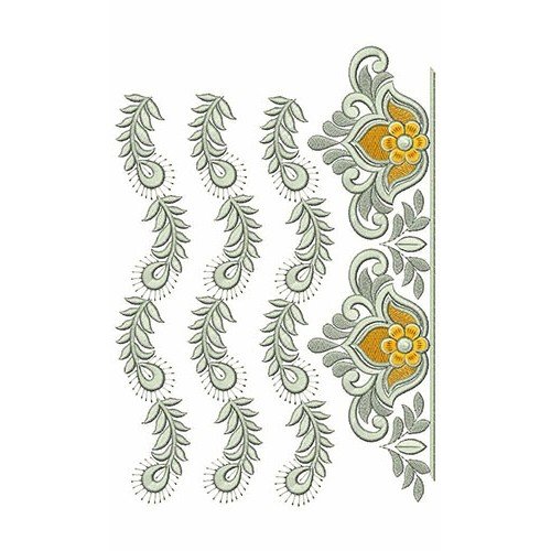 Fancy Big Border Design In Embroidery 23474
