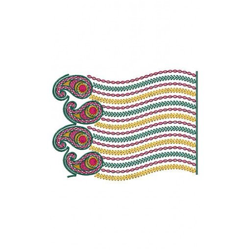 Wavy Border With Mango Design 23513