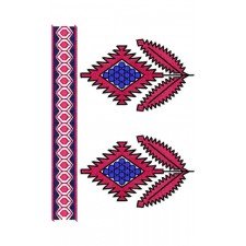 Zigzag line Leaf And Border Design 23515