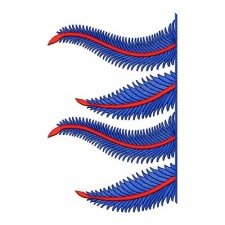 Wavy Leaf Big Border Design In Embroidery 23566