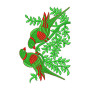 Amazing Parrots Big Border In Embroidery Design 23602