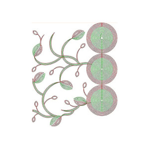 Circles Chain Stitch Big Border Design 23721