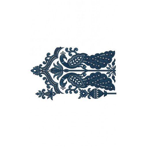 Amazing Peacock Big Border Embroidery Design 23765