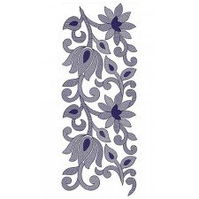 Lotus Big Border Embroidery Design 23797