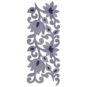 Lotus Big Border Embroidery Design 23797