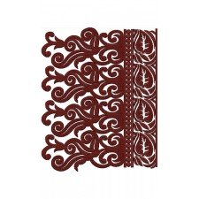 Ace Heart Leaf Shape Line In Big Border Design 23889