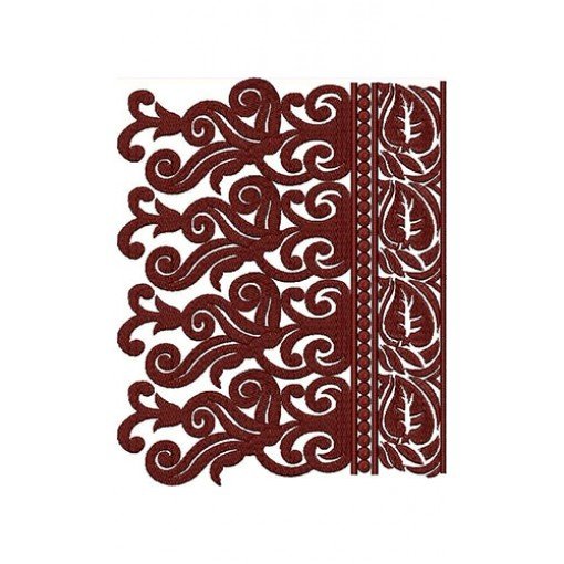 Ace Heart Leaf Shape Line In Big Border Design 23889