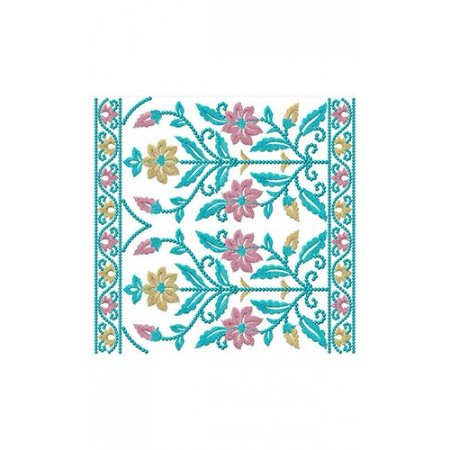 Wall Sticker Type Border Embroidery Design 24015