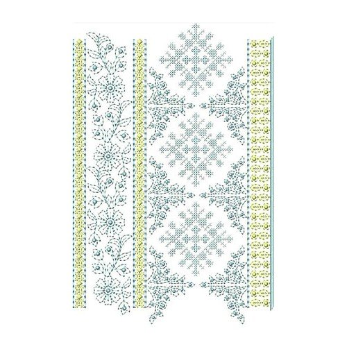 Engaging Cross Stitch Big Border Embroidery Design 24028