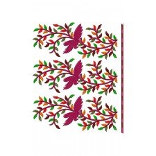 Colorful Leaf Big Border Embroidery Design 24054