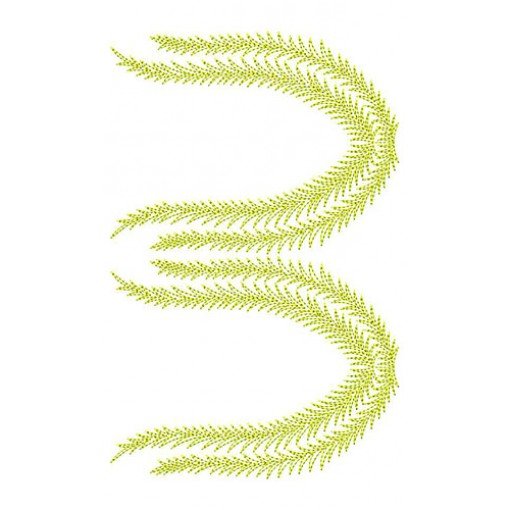 Grass Big Border Embroidery Design 24093