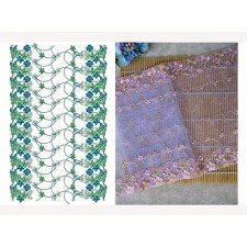 Peachy Design In Big Border Embroidery 24233
