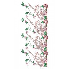 Ballet Lady In Big Border Embroidery Design 24261