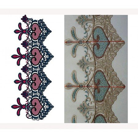 Embellish Design In Big Border Embroidery 24272