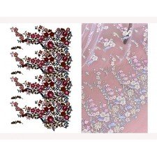 Distinct Flowers Big Border Design In Embroidery 24290