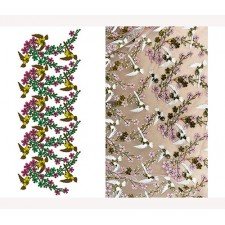 Flying Sparrow Big Border In Embroidery Design 24293