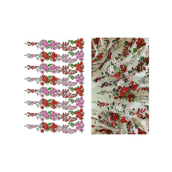Trailing Flower Vine Big Border Design In Embroidery 24294