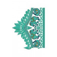 Strolling Mammoth Big Border Embroidery Design 24551