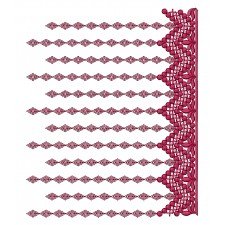 Curtain Style Border Embroidery Design 25341