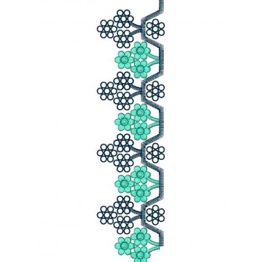 Mirror Work Lace Embroidery Design 25772