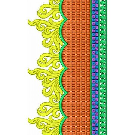 African Kaftan Border Embroidery Design