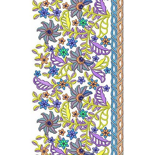 Showl Border Embroidery Design