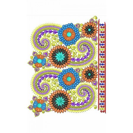 Embroidery Galabiya Border Lace Design