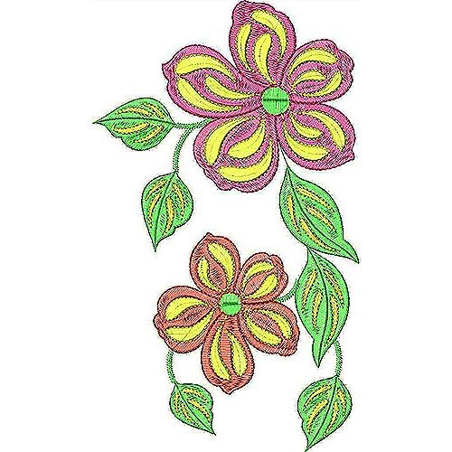 Free Hand ART Flora Lace Border Embroidery Design