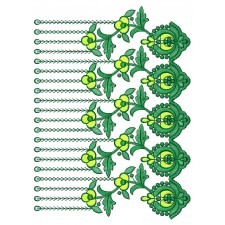 Beautiful Curtain Border Embroidery Design 25366